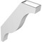 Ekena Millwork 3 1/2-in. W x 18-in. D x 26-in. H Funston Architectural Grade PVC Knee Brace BRCP035X18X26FST - alternate 6